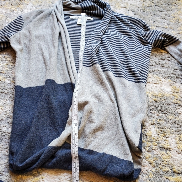 Max Studio Color Block Striped Faux Wrap Sweater - Picture 5 of 7